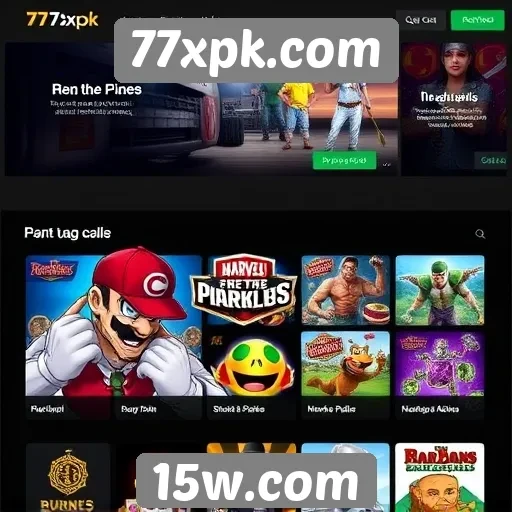 Exploração das funcionalidades do site 77xpk com foco em jogos